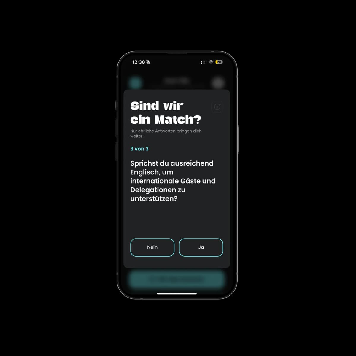 nurdu App auf Smartphone